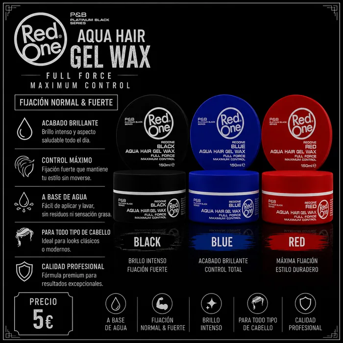 Red One Aqua Hair Gel Wax Profesional